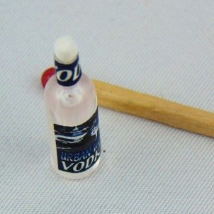 doll Vodka bottle miniature for doll house, 4 cms