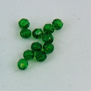 10 Perles à facettes en plastique 4 mm.