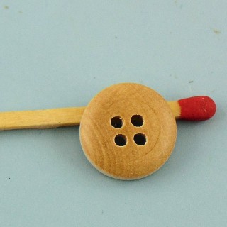 Botón redondo madera color 13 mm.