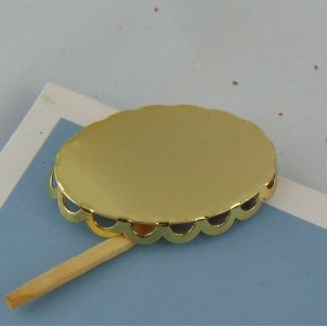 Miniature Oval metal tray 4 cms