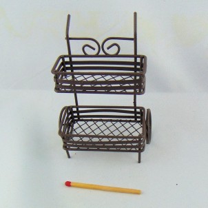 Rust metal pull cart miniature