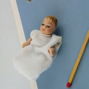 Bebé porcelana miniatura casa 1/12ème 5 cm