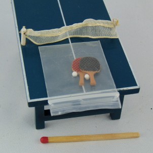 Table ping-pong miniature maison poupée 8 cm.