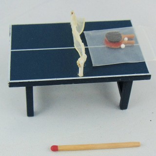 Tabla ping pong miniatura casa muñeca 8 cm.