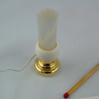 Lampe miniature cristal électrifiée 5 cm décoration miniature maison de poupée..