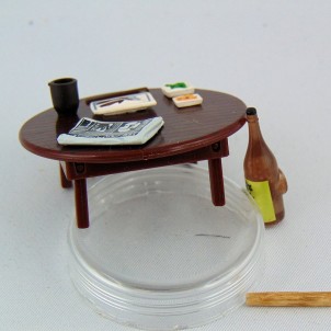 Table repas miniature magnet maison poupée