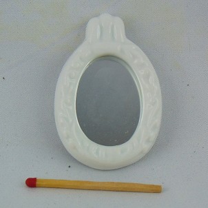 Miroir miniature miniature maison poupée 6 cm.