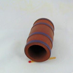 Wooden barrel miniature for doll house,