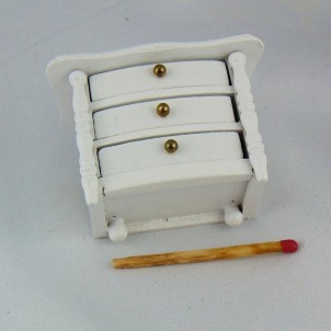 Table de nuit chevet miniature en bois