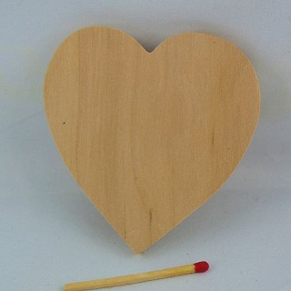Gros Coeur en bois brut 8 cm