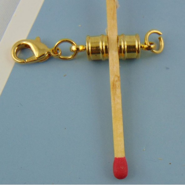 Closure round ring toggle claps two parts, bracelet or doll belt, 1,4cm.