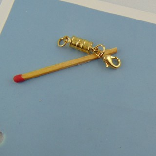 Closure round ring toggle claps two parts, bracelet or doll belt, 1,4cm.