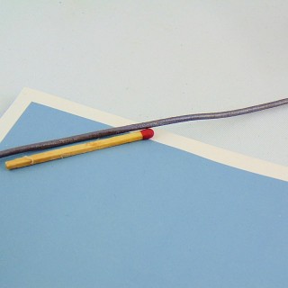 Cordon lacet pur cuir au mètre 3 mm.