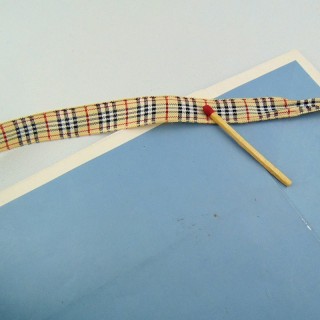 Taffeta tartan plaid ribbon, Burberry style 4 cms