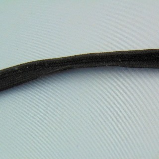 Ribete satén negro 6 mm.