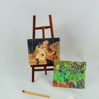 Chevalet peintre miniature maison poupée