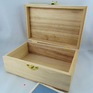 Boîte plumier en bois à décorer - 18,5 x 4,5 x 3,7 cm - Boite en bois à  décorer - Creavea