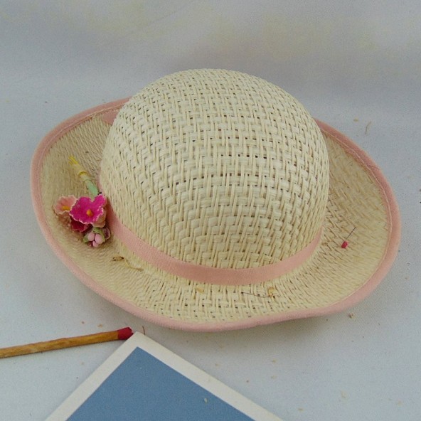 Straw hat 18 inches doll
