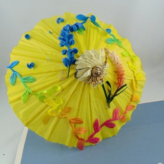 Parasol en papier ombrelle en papier 17 cm