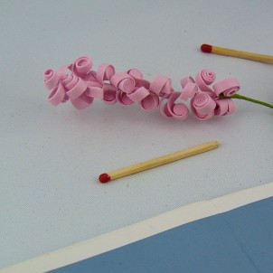 Sheer satin fabric flowers with rhinestone. 20 mms