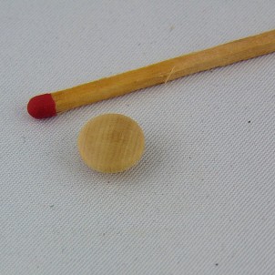 Bouton en bois rond à pied 9 mm