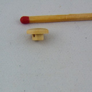 Botón en madera redondo a pie 9 mm.