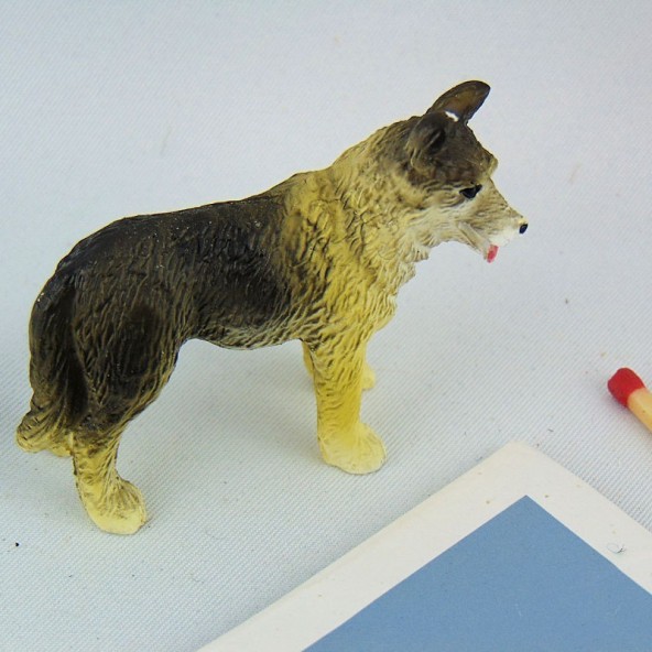 Deutscher Schäferhund 5 cm Puppenhaus Miniatur.