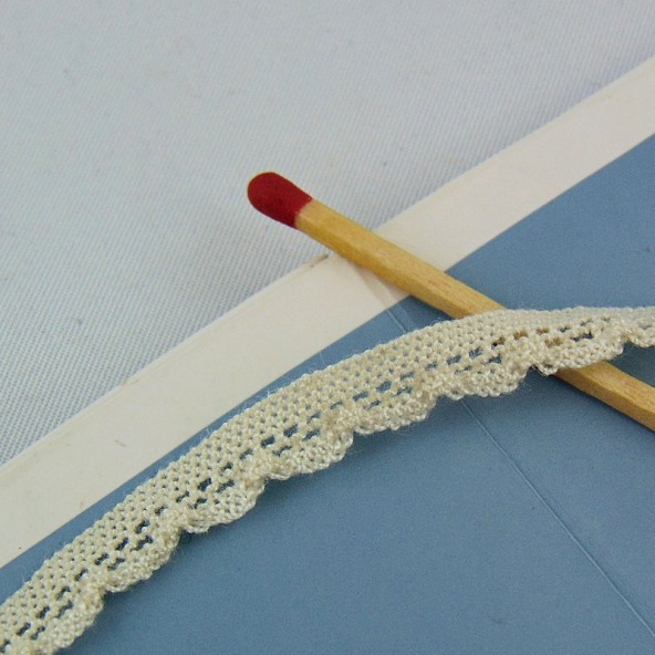 Stretch Cotton lace 7 mm sell by meter