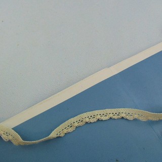 Dentelle elastique coton 7 mm vendue au mètre