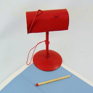 Red Metal stand letter box for Doll House 8 cm