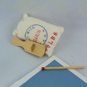 Cotton flour bag with food grocery measure