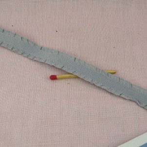 Ruban galon à fronces et strass au mètre 14 mm