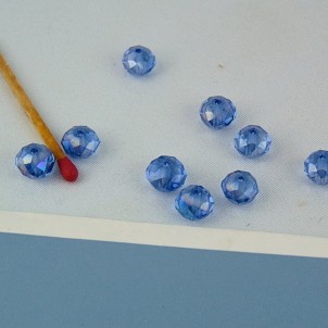 Perle cristal facettes 8 mm.