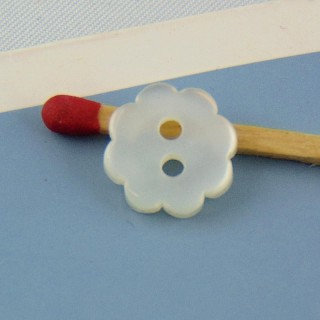 Bouton mercerie fleur forme coupe 11 mm.
