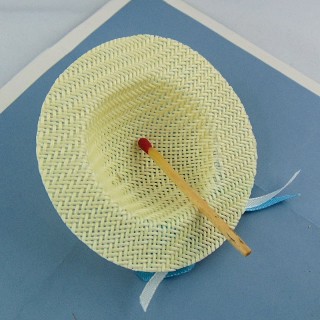 Sombrero de paja con llanta 7 cm.