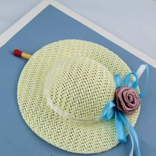 Hat straw with edge, 8 cms.