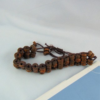 Bracelet perles bois sur fil pas cher