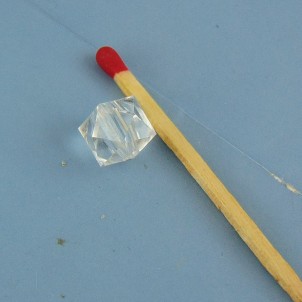 Perle à facettes en plastique 1 cm