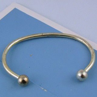 Silver rigid bracelet screw...