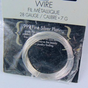 Fil argenté bijoux diamètre 0.3 mm,