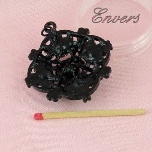 Fancy black rinestone design pendant 5 cms