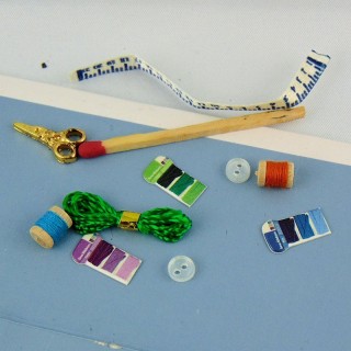 Accesorios costura miniatura casa de muñeca