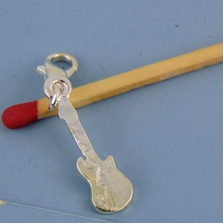 Guitar charm with lobster claw 2 cm