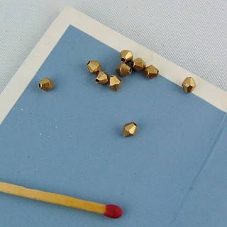 10 Perle toupie à facettes en plastique 4 mm.