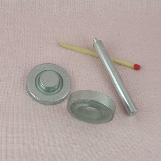Herramientas para la colocación de claveles metálicos de 12 mm para engarzar