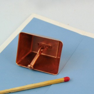 3 cm Miniatur Kupfer Kuh Glocke.