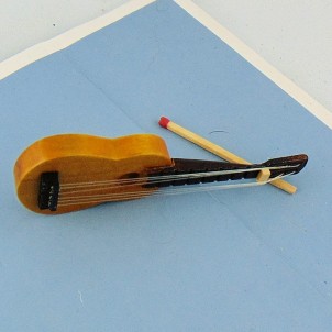 Arpa instrumento música miniatura para muñeca