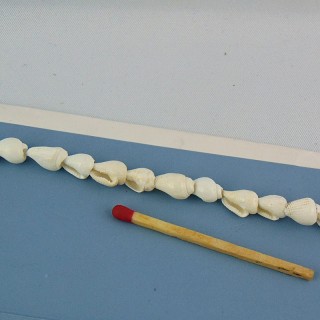 10 Perles en coquillage naturel 15 mm