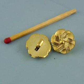 Botón de oro de alta costura de 17 mm en el pie
