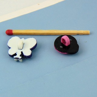 Button, Butterfly flat button, embellishment.